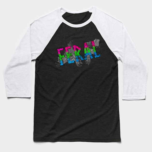 Feral Pride - Poly Baseball T-Shirt by Hyena Arts